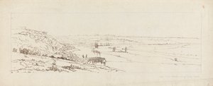 Vista degli acquedotti di Marly e Saint-Germain-en-Laye visti in lontananza
