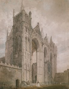 Facciata Ovest della Cattedrale di Peterborough da Thomas Girtin