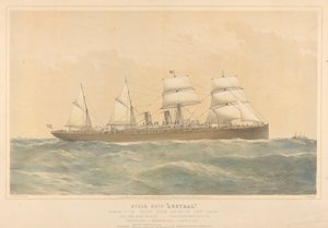 Nave a vapore Austral appartenente alla Orient Steam Navigation Company Limited, c.1868-74 da Thomas Goldsworth Dutton