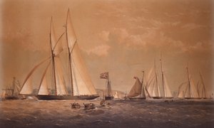 La Cambria vince la gara di yacht anglo-americana, 1868