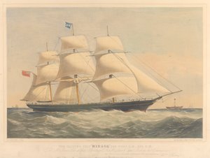 La nave clipper Mirage, 965 tonnellate, c.1853-57