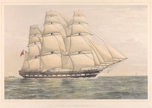 La nave clipper Malabar 1350 tonnellate