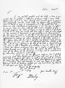 Lettera di Thomas Gray riguardante l