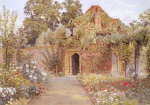 Un giardino murato con vecchia casa da giardino da Thomas H. Hunn
