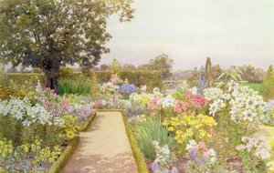 Il bordo dei gigli a Great Tangley Manor, Surrey da Thomas H. Hunn