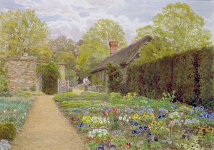 Il giardino delle viole del pensiero, Munstead Wood, Surrey, casa di Gertrude Jekyll da Thomas H. Hunn