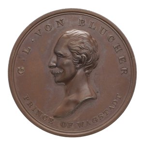 Medaglia commemorativa di Wellington e Blücher a Waterloo da Thomas Halliday