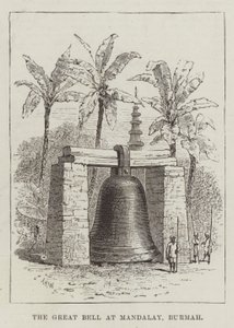 La grande campana a Mandalay, Birmania