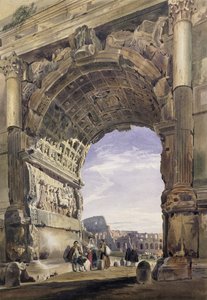 Arco di Tito, Roma, 1842