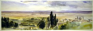 Frascati dalla Villa Aldobrandini da Thomas Hartley Cromek