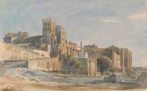 La cattedrale e il palazzo dei papi, Avignone da Thomas Hartley Cromek