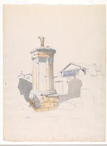 Il monumento coregico di Lisicrate, Atene da Thomas Hartley Cromek