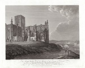 Chiesa del Priorato a Haddington da Thomas Hearne