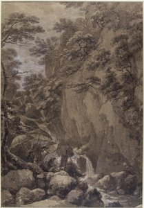 Sir George Beaumont e Joseph Farington che dipingono una cascata, 1777