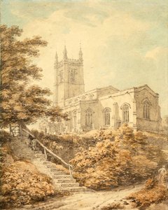 Aspetto sud-est della chiesa di Odell da Thomas Hearne