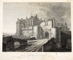 Veduta del castello di Stirling, inc. William Byrne da Thomas Hearne