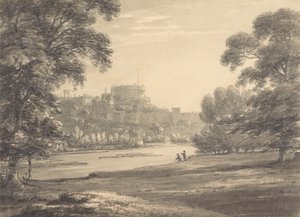 Castello di Windsor dai Campi da Gioco di Eton