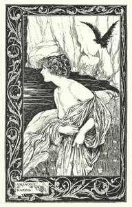 Arianna a Nasso (litografia) da Thomas Heath Robinson