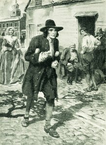 Benjamin Franklin in arrivo a Philadelphia (litografia) da Thomas Heath Robinson