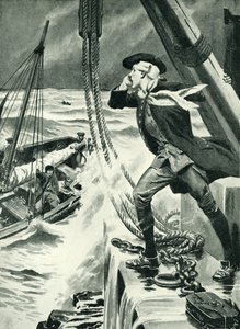 John Smeaton al lavoro sul suo faro (litografia)
