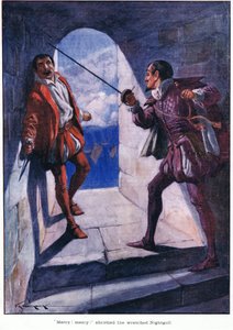 "Misericordia! Pietà! Gridò il misero Nightgall (litografia a colori)