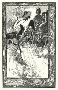 Perseo e le Sorelle Grigie (litografia) da Thomas Heath Robinson