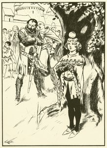 Il figlio di Tell e la mela (incisione) da Thomas Heath Robinson