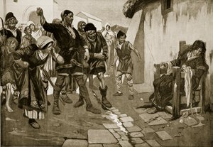 Lo sgabello di Cucking in epoca normanna, illustrazione da "Hutchinson