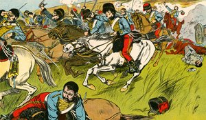 La carica della Brigata Leggera (litografia a colori) da Thomas Heath Robinson