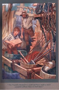 I vandali stessi non avrebbero potuto fare un saccheggio più completo di quello che abbiamo fatto noi (litografia a colori) da Thomas Heath Robinson