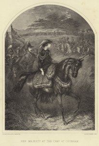 Sua Maestà la Regina Vittoria al campo di Chobham da Thomas Henry Nicholson