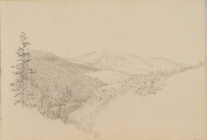 Kauterskill Clove dal Taccuino di Paesaggi e Soggetti Animali, ca. 1860-64 da Thomas Hewes Hinckley