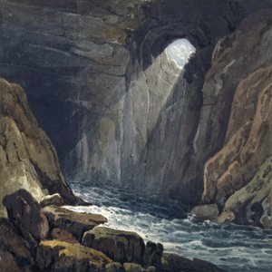 Interno della grotta a Porth yr Ogof da Thomas Hornor