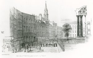 Lato nord della Cattedrale di St. Paul, Londra, cortile della chiesa con la fine di Cheapside da Thomas Hornor