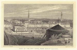 Parte della Città Nuova, dai Giardini di Ramsay da Thomas Hosmer (after) Shepherd