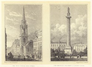 La chiesa di Tron, High Street; il monumento di Lord Melville, St Andrew Square