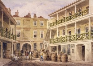Bell Inn, Aldersgate Street, Londra da Thomas Hosmer Shepherd