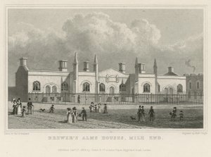 Case di carità del birraio a Mile End da Thomas Hosmer Shepherd