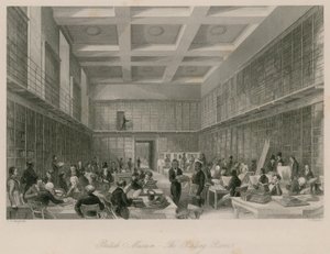 Museo britannico, la sala di lettura da Thomas Hosmer Shepherd