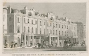 Edifici sul lato est di Regent Street, Londra da Thomas Hosmer Shepherd
