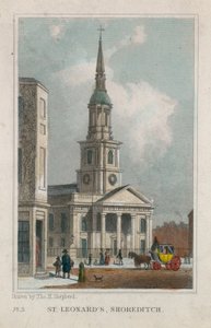 Chiesa di San Leonardo, Shoreditch da Thomas Hosmer Shepherd