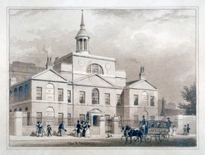 Ospedale della Città di Londra per le partorienti, City Road, Finsbury, Londra, c1827
