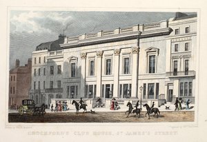 Crockfords Club House, St. James Street da Thomas Hosmer Shepherd