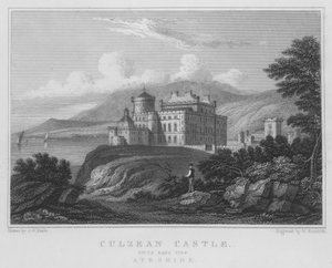 Castello di Culzean, vista sud-est, Ayrshire (incisione) da Thomas Hosmer Shepherd