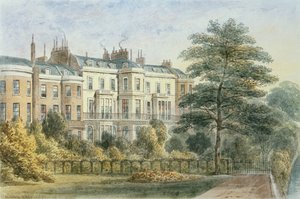 Facciata est della casa di Sir Robert Peel nel Privy Garden (1788-1850) 1851 da Thomas Hosmer Shepherd
