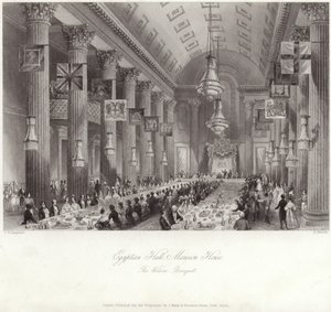 Sala Egiziana alla Mansion House durante il banchetto Wilson