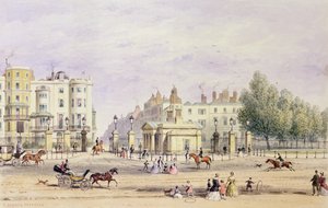 Grosvenor Gate e il nuovo lodge, 1851 da Thomas Hosmer Shepherd