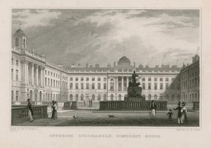 Cortile interno, Somerset House da Thomas Hosmer Shepherd
