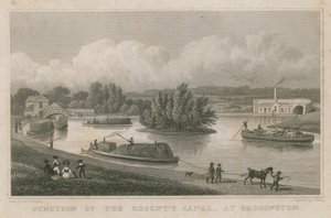 Incrocio del Canale del Regent, Paddington, Londra da Thomas Hosmer Shepherd