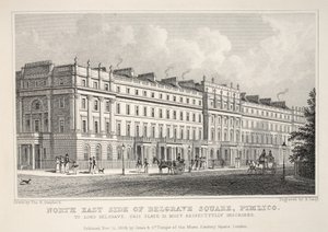 Lato nord-est di Belgrave Square, Pimlico, da 